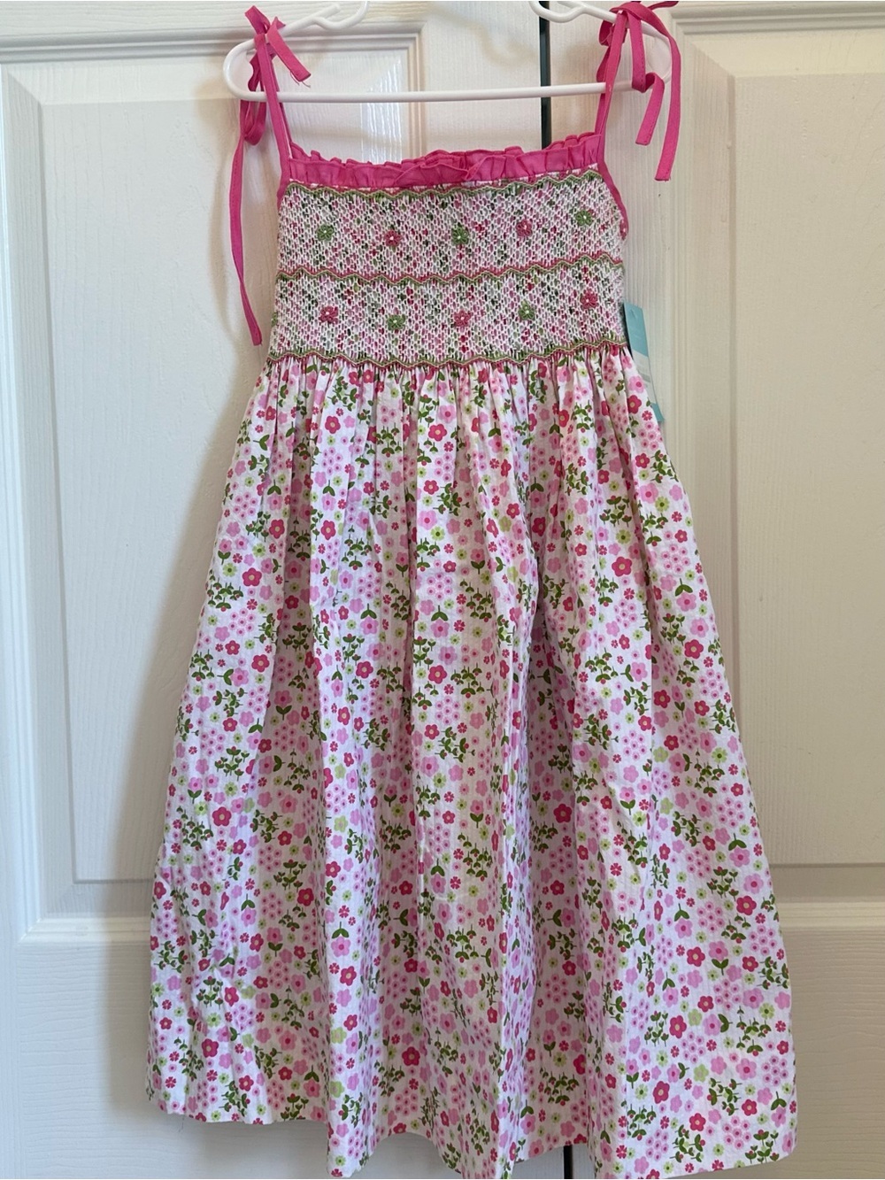 NWT Anavini floral smocked dress size 6